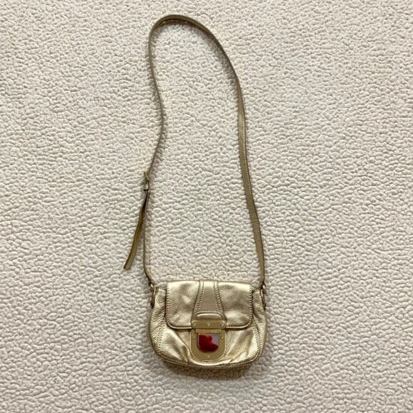 Michael Kors Gold Metallic Cross Body Small - Picture 1 of 9